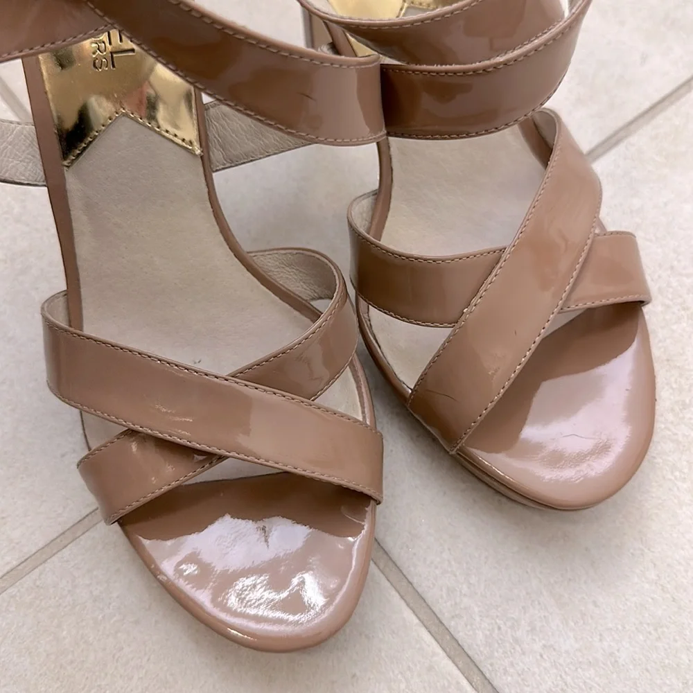 Michael Kors - Nude Strap Platform Heels - Picture 4 of 9
